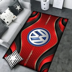 Volkswagen Rug Carpet For Home Decor, Gift For Volkswagen Lovers CAR189032125579 - Red