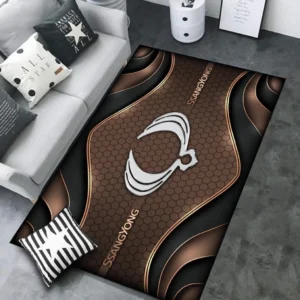 SsangYong Motor Rug Carpet For Home Decor, Gift For SsangYong Motor Lovers CAR189032125581 - Brown