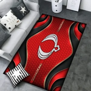 SsangYong Motor Rug Carpet For Home Decor, Gift For SsangYong Motor Lovers CAR189032125581 - Red