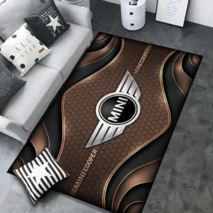 Mini cooper Rug Carpet For Home Decor, Gift For Mini cooper Lovers CAR189032125582 - Brown