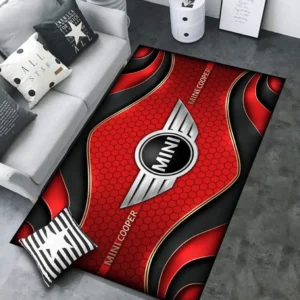 Mini cooper Rug Carpet For Home Decor, Gift For Mini cooper Lovers CAR189032125582 - Red