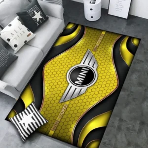 Mini cooper Rug Carpet For Home Decor, Gift For Mini cooper Lovers CAR189032125582 - Yellow