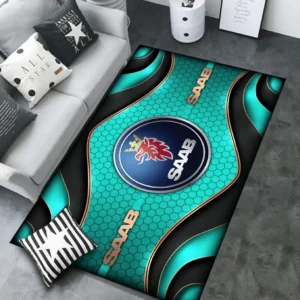 Saab Rug Carpet For Home Decor, Gift For Saab Lovers CAR189032125583 - Cyan
