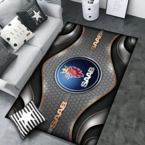 Saab Rug Carpet For Home Decor, Gift For Saab Lovers CAR189032125583 - Gray