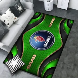 Saab Rug Carpet For Home Decor, Gift For Saab Lovers CAR189032125583 - Green