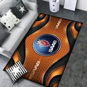 Saab Rug Carpet For Home Decor, Gift For Saab Lovers CAR189032125583 - Orange