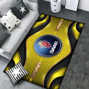 Saab Rug Carpet For Home Decor, Gift For Saab Lovers CAR189032125583 - Yellow