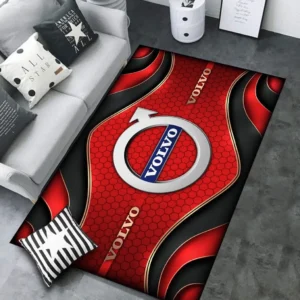 Volvo Rug Carpet For Home Decor, Gift For Volvo Lovers CAR189032125584 - Red