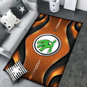 Skoda Rug Carpet For Home Decor, Gift For Skoda Lovers CAR189032125585 - Orange