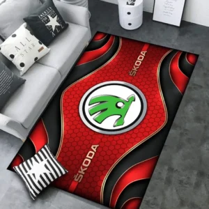 Skoda Rug Carpet For Home Decor, Gift For Skoda Lovers CAR189032125585 - Red