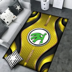 Skoda Rug Carpet For Home Decor, Gift For Skoda Lovers CAR189032125585 - Yellow