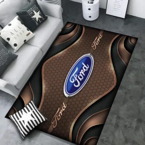 Ford Rug Carpet For Home Decor, Gift For Ford Lovers CAR189032125586 - Brown