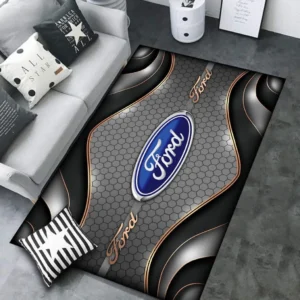 Ford Rug Carpet For Home Decor, Gift For Ford Lovers CAR189032125586 - Gray