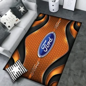 Ford Rug Carpet For Home Decor, Gift For Ford Lovers CAR189032125586 - Orange