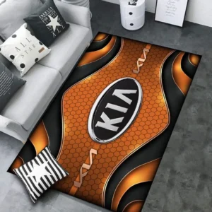 Kia Rug Carpet For Home Decor, Gift For Kia Lovers CAR189032125594 - Orange
