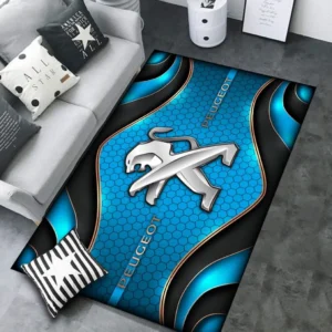 Peugeot Rug Carpet For Home Decor, Gift For Peugeot Lovers CAR189032125601 - Blue