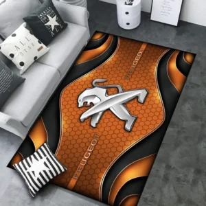 Peugeot Rug Carpet For Home Decor, Gift For Peugeot Lovers CAR189032125601 - Orange