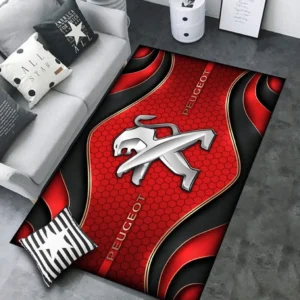 Peugeot Rug Carpet For Home Decor, Gift For Peugeot Lovers CAR189032125601 - Red