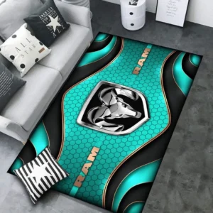 Ram truck Rug Carpet For Home Decor, Gift For Ram truck Lovers CAR189032125603 - Cyan