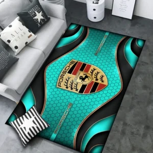 Porsche Rug Carpet For Home Decor, Gift For Porsche Lovers CAR189032125606 - Cyan