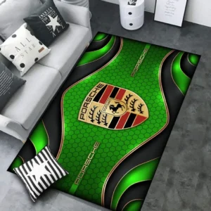 Porsche Rug Carpet For Home Decor, Gift For Porsche Lovers CAR189032125606 - Green