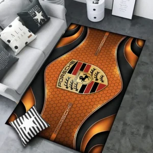 Porsche Rug Carpet For Home Decor, Gift For Porsche Lovers CAR189032125606 - Orange