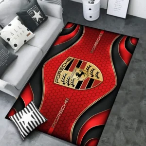 Porsche Rug Carpet For Home Decor, Gift For Porsche Lovers CAR189032125606 - Red