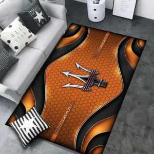 Maserati Rug Carpet For Home Decor, Gift For Maserati Lovers CAR189032125608 - Orange