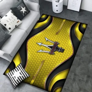 Maserati Rug Carpet For Home Decor, Gift For Maserati Lovers CAR189032125608 - Yellow
