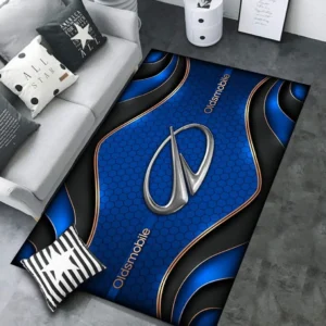 Oldsmobile Rug Carpet For Home Decor, Gift For Oldsmobile Lovers CAR189032125615 - Blue
