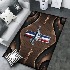 Ford Mustang Rug Carpet For Home Decor, Gift For Ford Mustang Lovers CAR189032125619 - Brown