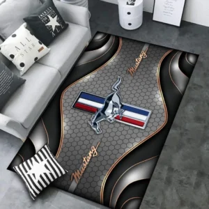 Ford Mustang Rug Carpet For Home Decor, Gift For Ford Mustang Lovers CAR189032125619 - Gray