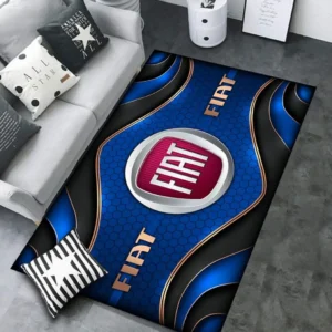 Fiat Rug Carpet For Home Decor, Gift For Fiat Lovers CAR189032125622 - Blue