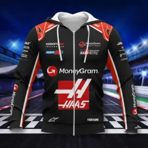 Haas F1 Zipper Hoodie, All Over Print Zipper Hoodie CAR418050925670