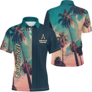 Deutz Fahr Vintage Polo Shirt Palm Custom, All Over Print Car Polo Shirt CAR431041625368