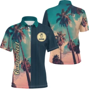 Saab Vintage Polo Shirt Palm Custom, All Over Print Car Polo Shirt CAR431041625419