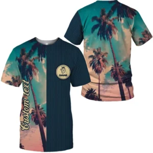 Saab Vintage T-Shirt Palm Custom, All Over Print Car Shirt CAR431041625419