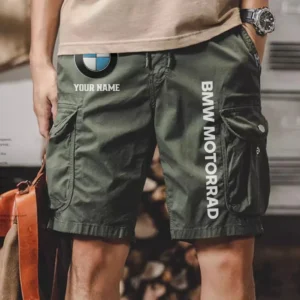 BMW Motorrad Men Pocket Workwear Shorts, Pants For BMW Motorrad Fan CAR454051625001 - Army Green
