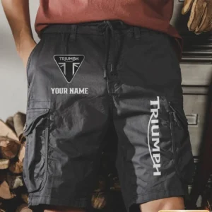 Triumph Men Pocket Workwear Shorts, Pants For Triumph Fan CAR454051625002 - Gray