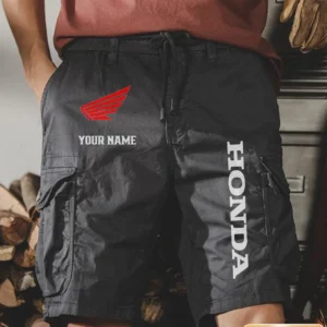 Honda Motors Men Pocket Workwear Shorts, Pants For Honda Motors Fan CAR454051625004 - Gray
