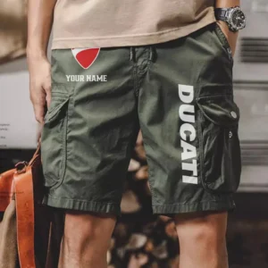 Ducati Men Pocket Workwear Shorts, Pants For Ducati Fan CAR454051625005 - Army Green