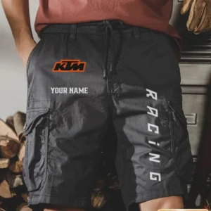 Ktm Men Pocket Workwear Shorts, Pants For Ktm Fan CAR454051625008 - Gray