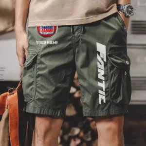 Fantic Motor Men Pocket Workwear Shorts, Pants For Fantic Motor Fan CAR454051625011 - Army Green