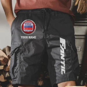 Fantic Motor Men Pocket Workwear Shorts, Pants For Fantic Motor Fan CAR454051625011 - Gray