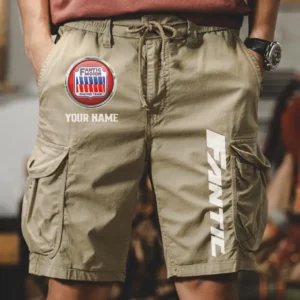 Fantic Motor Men Pocket Workwear Shorts, Pants For Fantic Motor Fan CAR454051625011 - Khaki
