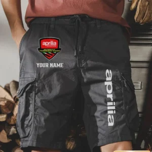 Aprilia Men Pocket Workwear Shorts, Pants For Aprilia Fan CAR454051625012 - Gray