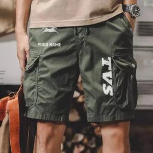 Tvs Men Pocket Workwear Shorts, Pants For Tvs Fan CAR454051625014 - Army Green