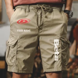Beta Men Pocket Workwear Shorts, Pants For Beta Fan CAR454051625018 - Khaki
