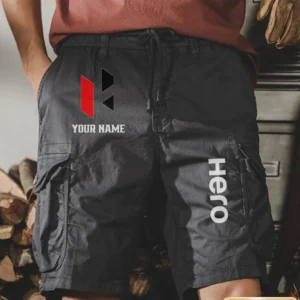 Hero Men Pocket Workwear Shorts, Pants For Hero Fan CAR454051625023 - Gray