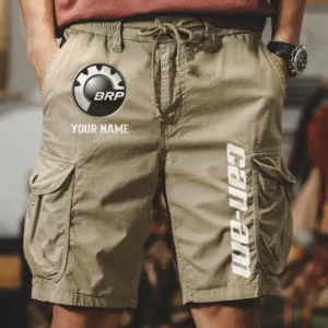Can-Am Men Pocket Workwear Shorts, Pants For Can-Am Fan CAR454051625024 - Khaki